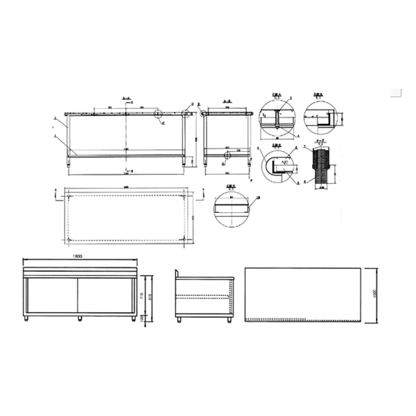 雙開(kāi)門(mén)調(diào)理柜(打荷臺(tái)柜)2